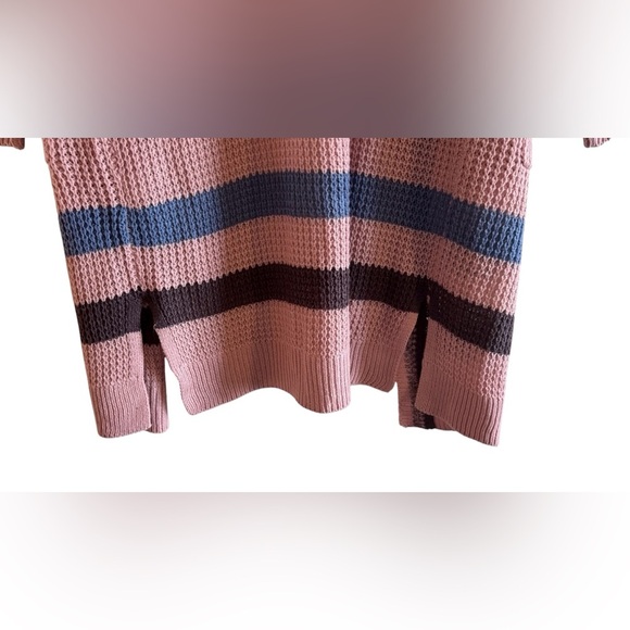 FULL CIRCLE TRENDS Striped Pink and Blue Women's Cardigan M made in Bangladesh - Picture 5 of 6